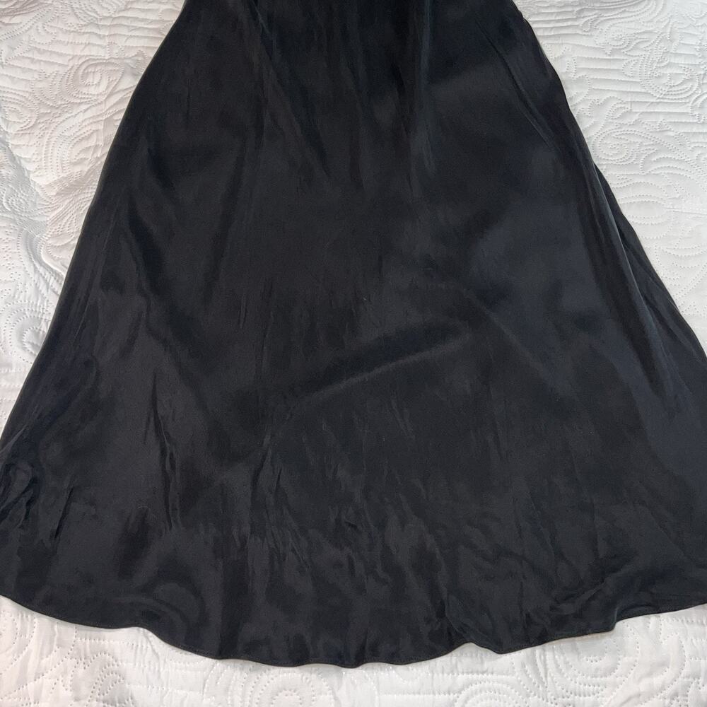 J.Crew Gwyneth Slip Dress Size 4 Black Cupro Blend V-Neck Classic Party NEW NWT - Picture 10 of 13